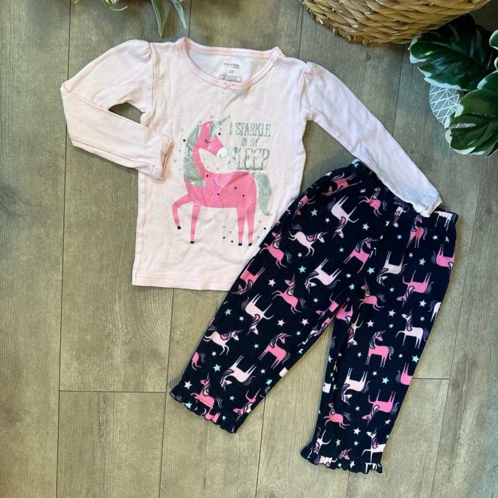 Carter’s Unicorn Theme Toddler Girl’s Pajamas Set “I Sparkle in my Sleep”